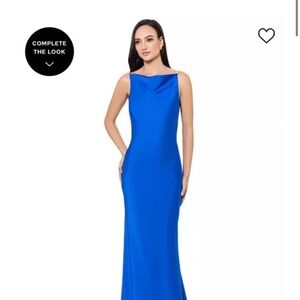 Betsy and Adam Satin dress with embellished strap